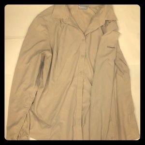 Mens large Columbia fleece button up